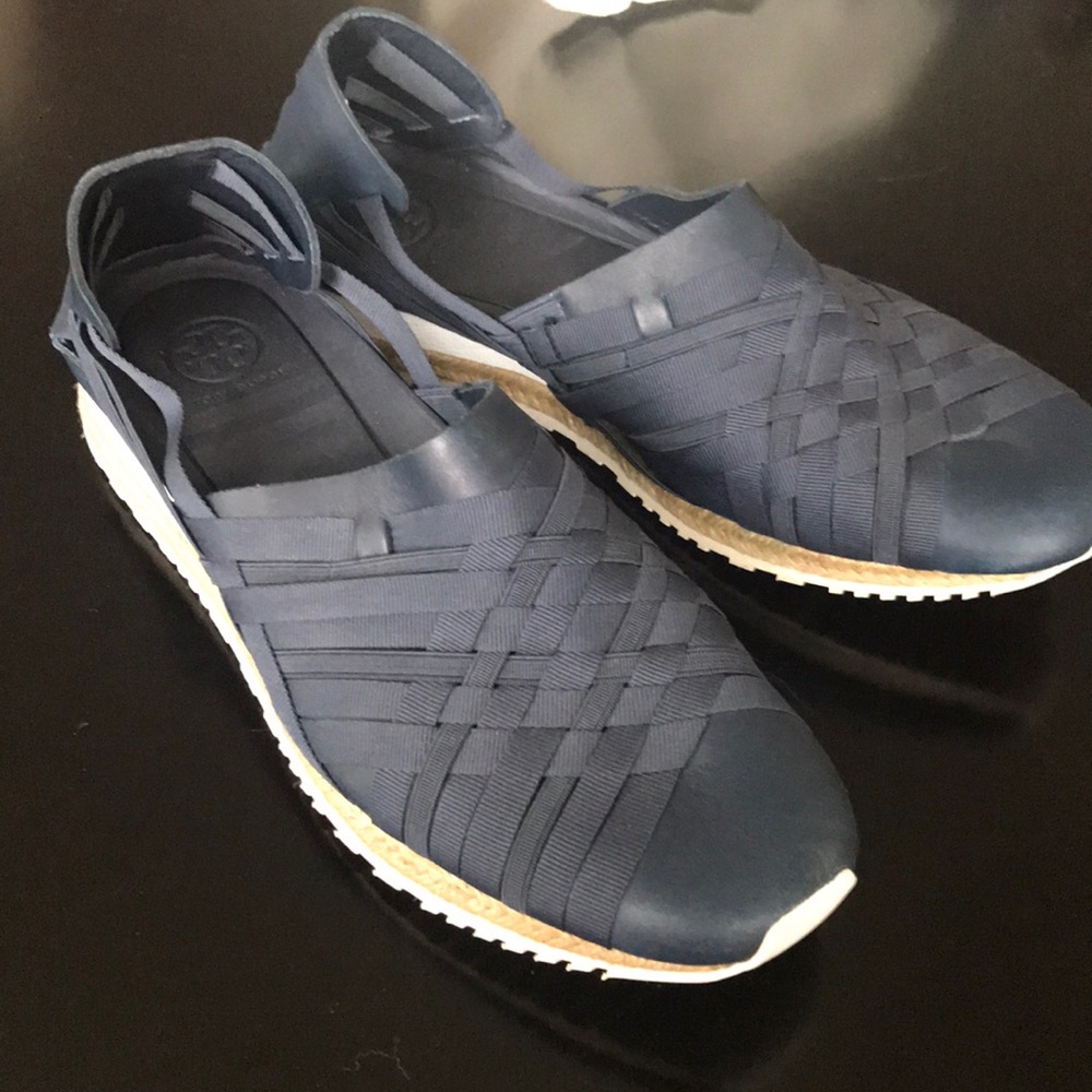 Tory Burch espadrille slip on sneakers, size 10.5